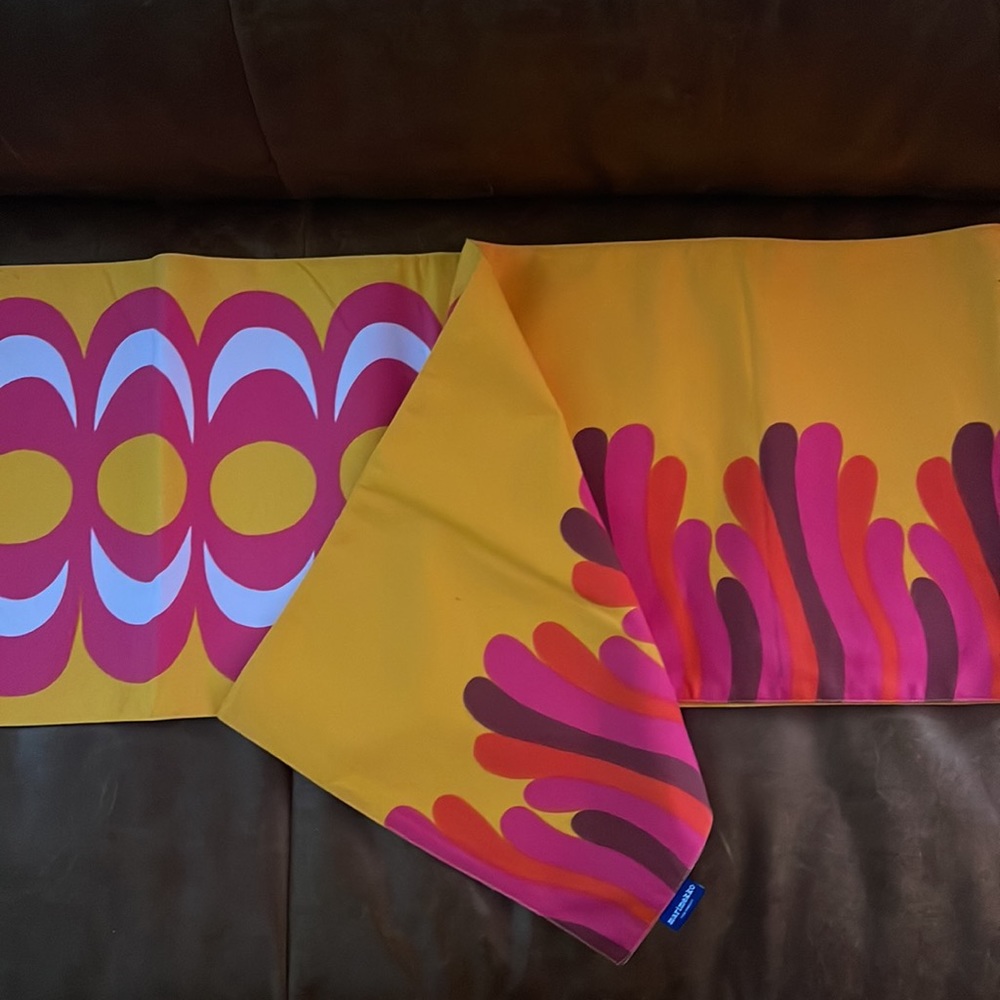 RARE marimekko for target table runner pink orange yellow